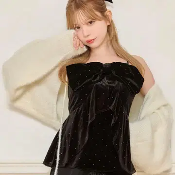 apres jour 샤기 니트 볼레로