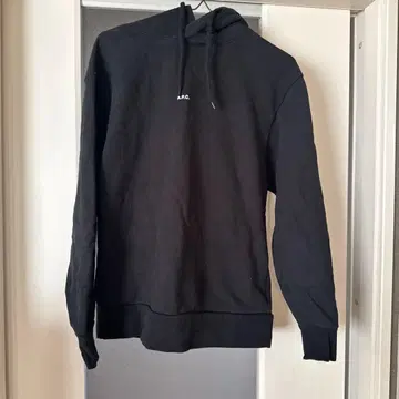 A.P.C. 블랙 후드 부착 후드티 XS