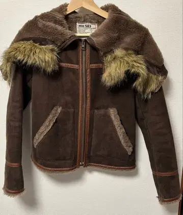 MISS 503 브라운 무스탕 코트 M