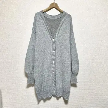 [ 새상품급 ] 로리즈팜 멜란지 롱 니트 가디건 캐주얼