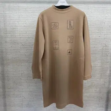 PICONE 자수 롱 원피스 베이지