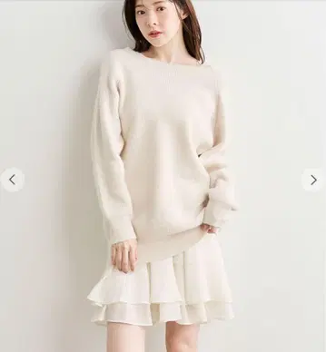 COCODEAL 라쿤 혼방 니트 미니 원피스