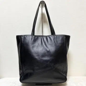 새상품급 유나이티드 애로우즈 그린 라벨 가죽 토트백 블랙 천연 가죽