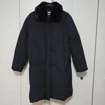 BEAMS HEART 블랙 퍼 다운 자켓