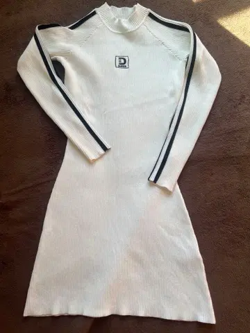 Darich 리브 긴팔 미니 원피스