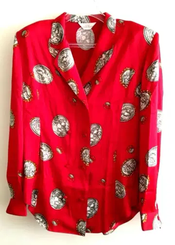 라뮤즈 마리 ramuz marie 더블 블라우스 버블리 빨간색 M 미사용