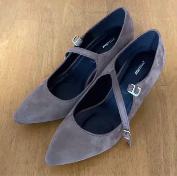 와이드 힐 스틸레토 펌프스 스웨이드 모카