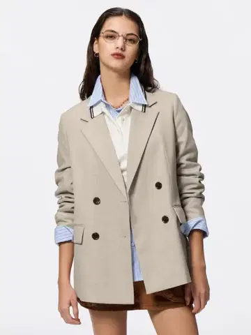 GU 더블 브레스트 자켓 Z 베이지