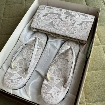 조리와 핸드백 세트 꽃무늬