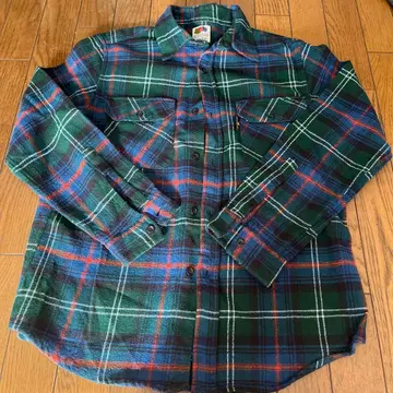 Fruit of the Loom 플란넬 셔츠 블루블루 체크 무늬