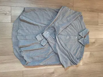 AURALEE 린넨 셔츠 사이즈 3 라이트 그레이