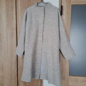 PourVous 풀브 롱 코트 울 100% 그레이 프리