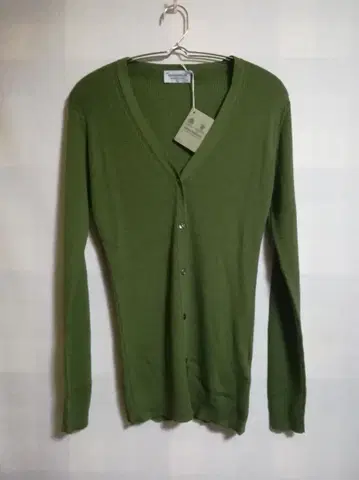 새상품 JOHN SMEDLEY 리브 V넥 가디건 메리노울 S