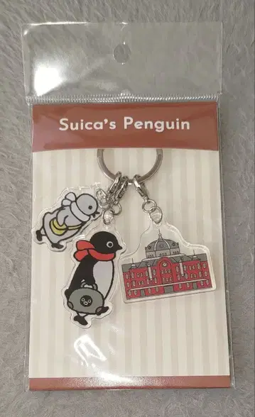 Suica 펭귄 3단 아크릴 키링 도쿄역사 Suica 키링