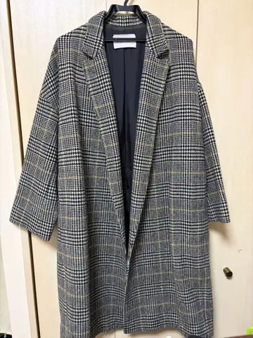 ADAM ET ROPE 체크 무늬 코트