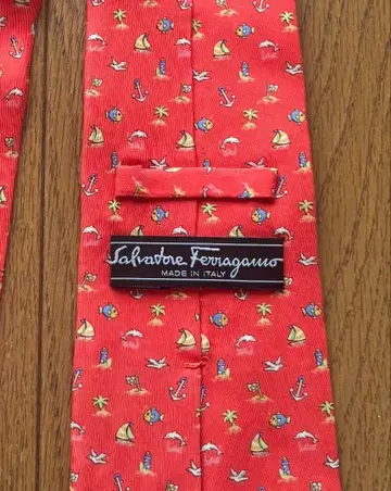 Salvatore Ferragamo 오렌지 넥타이