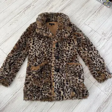 rienda 레오파드 무늬 자켓 M 사이즈 인조 모피