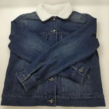 [ 774 ] 보아 카라 부착 다크 블루 데님 자켓