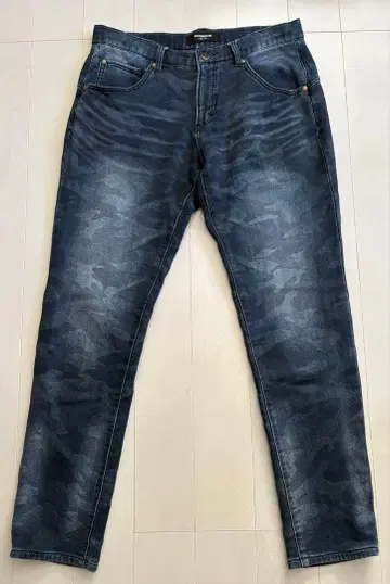 1PIU1UGUALE3 카모플라쥬 인디고 카모플라주 조그 데님 L