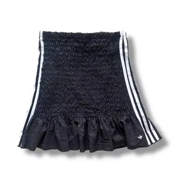 아디다스 adidas 셔링 미니 스커트 로고 오리지널스