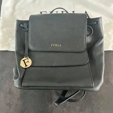 FURLA 블랙 가죽 백팩