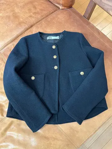 [ 새상품급 ] ZARA 네이비 노카라 자켓