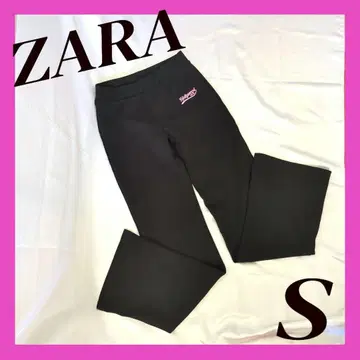 자라 ZARA 플레어 스웨트 팬츠 로고 심플 플레어 팬츠 S