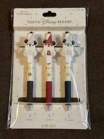 새상품 리루린린 볼펜 세트 디즈니 굿즈 문구 크리스마스