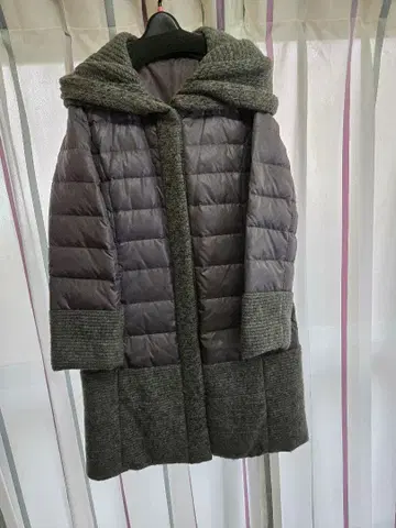 이종 소재 오샤레 롱 코트 MSize