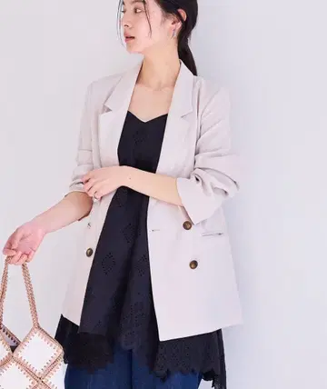 [ 미이지 ] 릴랙스 자켓/셋업 가능 워셔블 아이보리 M