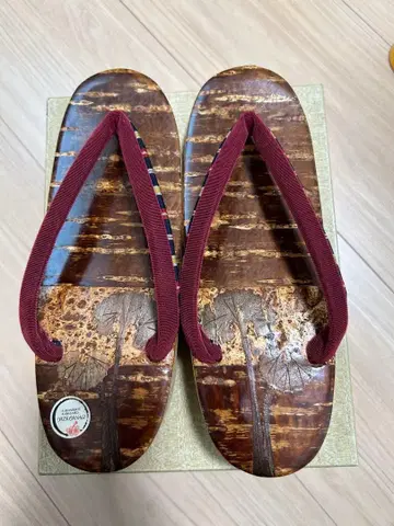 카쿠노다테 벚꽃나무 껍질 세공 여성용 일본 나막신