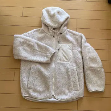 H&M 플리스 자켓 화이트 XXS