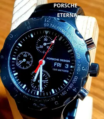 포르쉐 디자인 에테르나 크로노 AT 남성용 손목시계 나사식 크라운 하자품