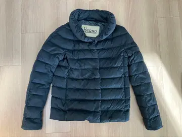 Herno 네이비 다운 자켓 40