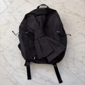 outdoor 별주 리본 포함 백팩 블랙