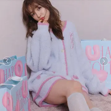 gelato pique 라메 페더 가디건 숏팬츠 셋업