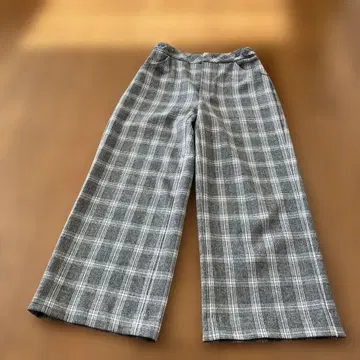 B-THREE 체크 무늬 와이드 팬츠 S 사이즈