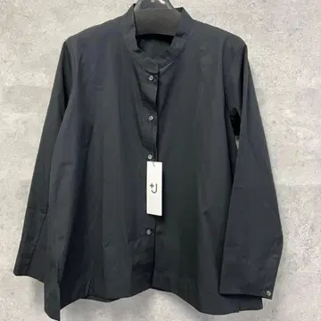 UNIQLO JILSANDER 콜라보 긴팔 스탠드 카라 긴팔 블라우스