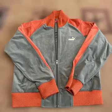Puma 벨로아 트랙 자켓 M 사이즈 카키/오렌지 P47430