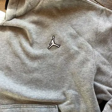 조던 그레이 후드티 후드 부착