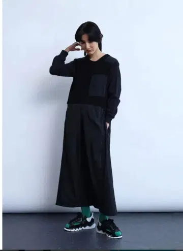 LASUD 도킹 니트 원피스