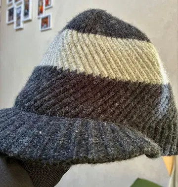 파타고니아 니트 모자 ONE SIZE 그레이 블랙