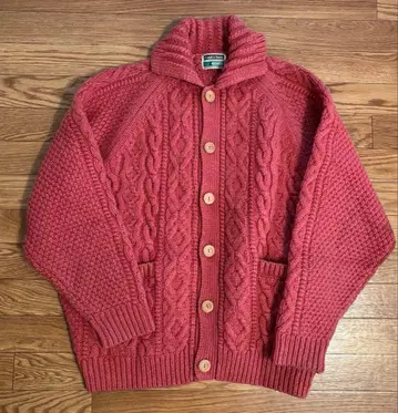프릭스스토어 케이블 니트 가디건 울 아란 니트 L