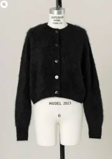 [ deres ] 19th 퍼 캐시미어 가디건 블랙 블랙