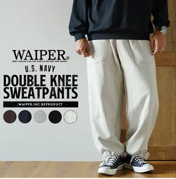 미사용 새상품 WAIPER.inc 더블니 스웨트 팬츠 [ WP1032 ]
