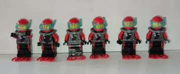 LEGO 잠수부 (빨검) 미니 피규어 6개 세트