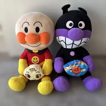 호빵맨 세균맨 봉제 인형 세트 메가점보