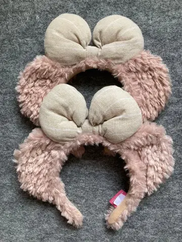 디즈니 셰리 메이 머리띠 세트 2개 리본 복슬복슬 페어