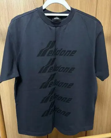 WE11DONE 그레이 로고 T셔츠 (웰던) XS