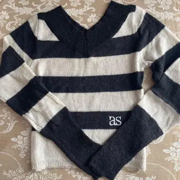 ason 포근포근 보더 니트 S 사이즈